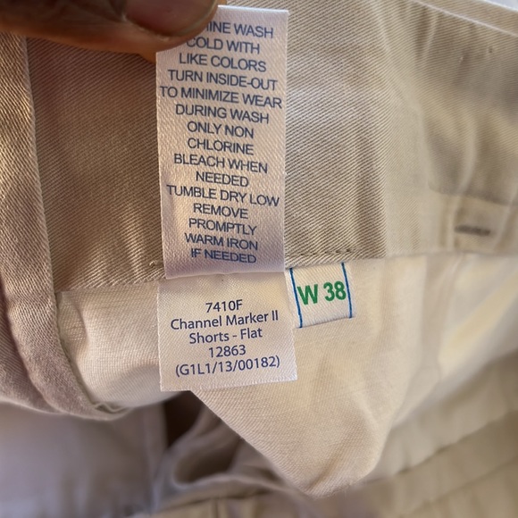 Southern Tide Mens Flat   Front Cream Short Waist Size 38 - Picture 12 of 14